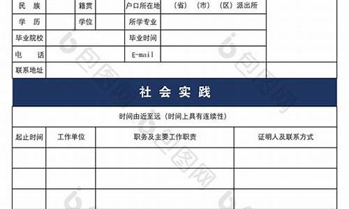 个人求职简历表_个人求职简历表格式