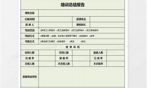 培训总结报告模板_培训总结报告模板范文