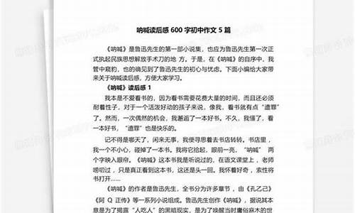 呐喊读后感600字_呐喊读后感600字作文